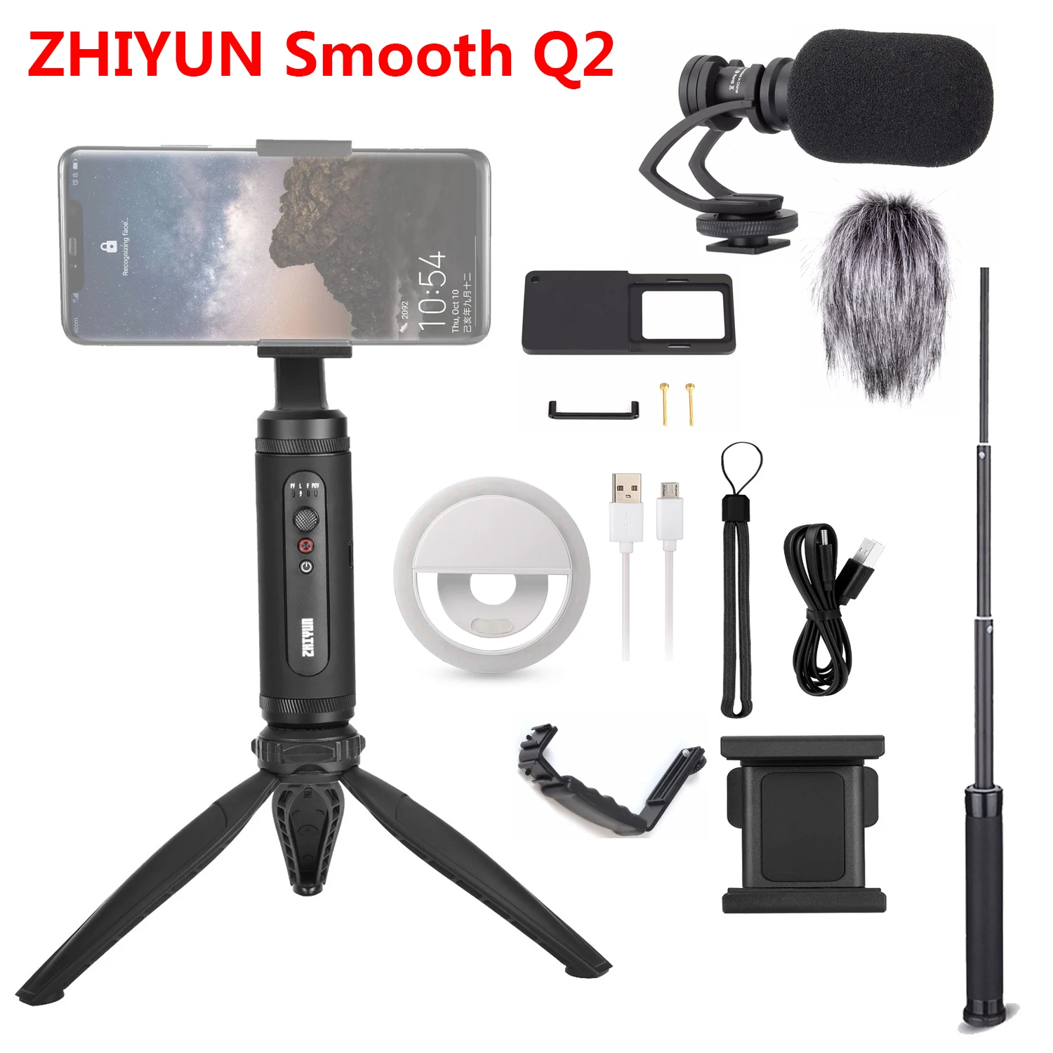 Zhiyun Smooth Q2 3-Axis Handheld Smartphone Gimbal Stabilizer for iPhone 11 Pro Max XS XR X 8P 8 Sa