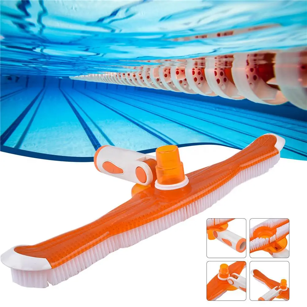 

19 Inch Swimming Pool Cleaning Brush Stubborn Stains Removing Brush Pool Bottom Wall Cleaning Brush Pool Cleaning Equipment