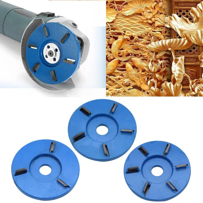 

3/5/6 Teeth Flat Power Wood Carving Cutter Disc For 16mm Aperture Angle Grinder 831F