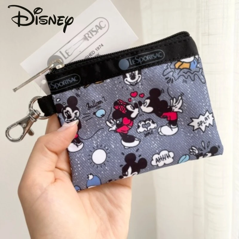 Disney monedero de Mickey con dibujos animados mujer, bolso de almacenamiento de alta calidad, de nailon, con cremallera, funda para novedad de 2022|Monederos| - AliExpress