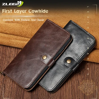 

Luxury Genuine Leather Etui Note10plus Case For Samsung Galaxy Note 10 9 S10 Plus S10E 5G Flip Wallet Card Slots Phone Bag Cover