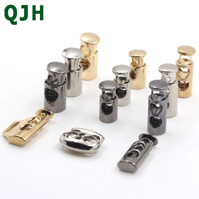 6PCS/bag Metal Stopper Spring Toggle Spring Clasp Stopper Ball Cord Lock Ends Stop Round Toggle Clip Stopper Clothing Accessory