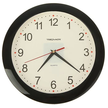 

Round wall clock "Time", black frame
