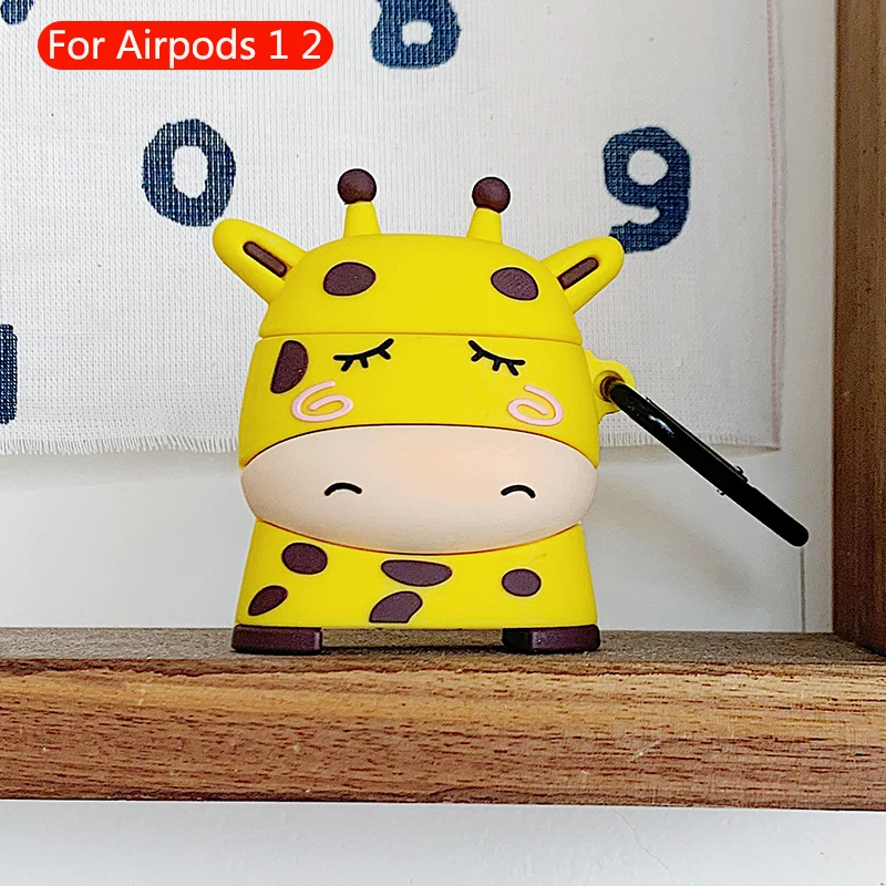 463 Беспроводная Bluetooth гарнитура мультфильм милый чехол для Apple Airpods 2 наушники силиконовый мягкий защитный чехол для Airpods аксессуары - Цвет: 463