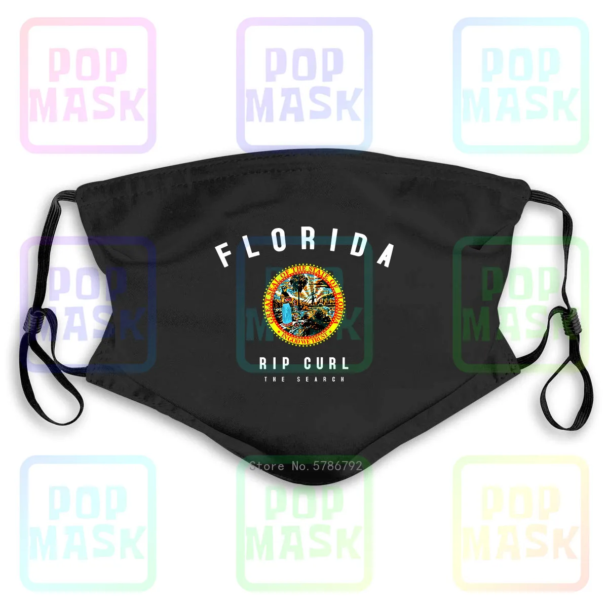 Моющаяся многоразовая маска Ripcurl Florida Аллигатор с 2 фильтрами PM2.5 5 слоев |