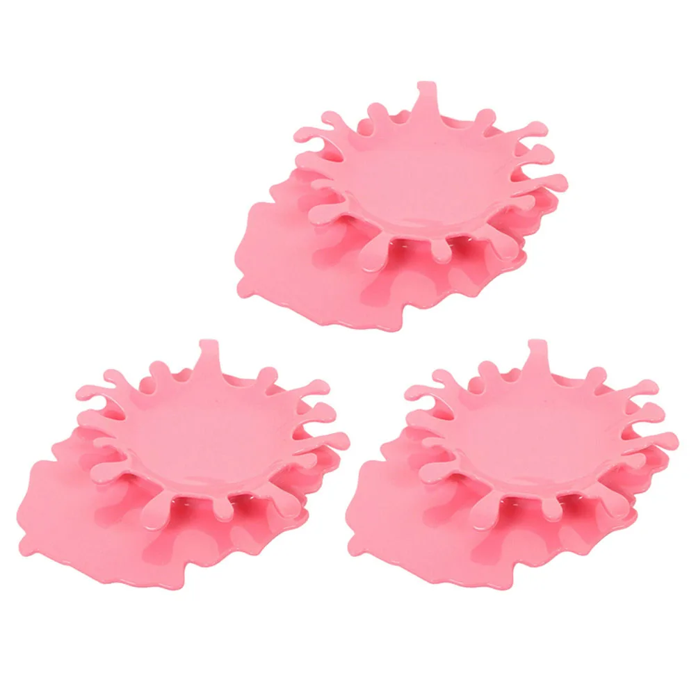 pink 3pcs Пластиковый кетчуп форма ложка подставки держатели 4 цвета брызги крови стенд Органайзер SEP99 - Цвет: pink 3pcs