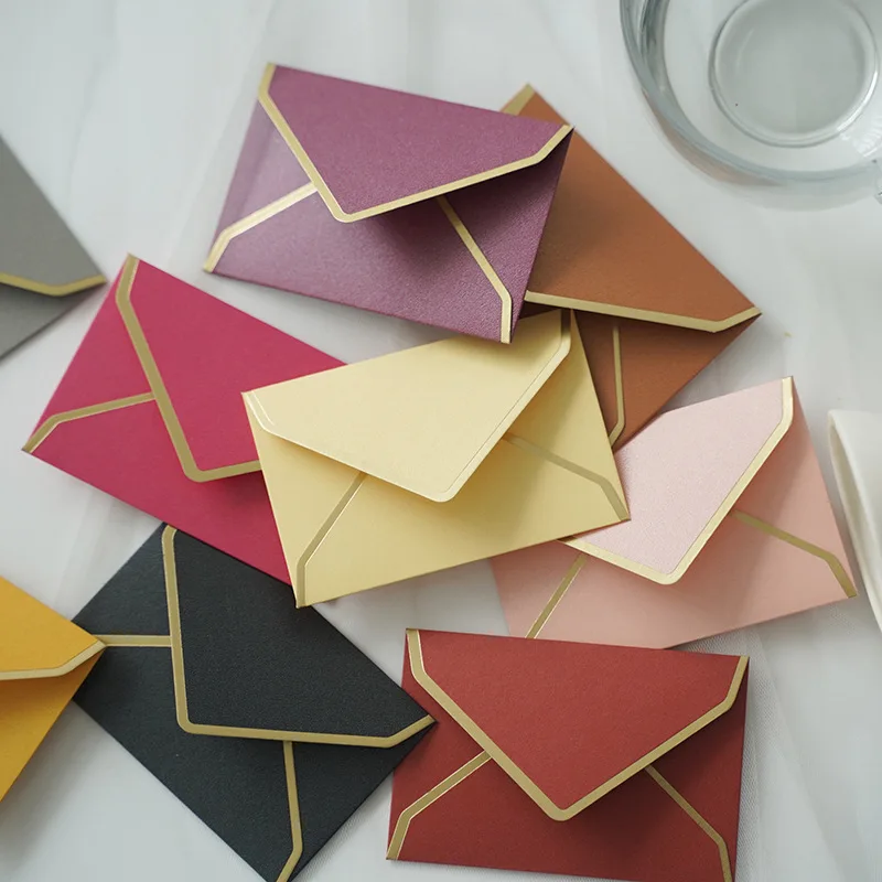 

20pcs/lot 105mm X 70mm Pearl Paper Envelopes Card Postcard Envelope Card Making Colored Greeting Cards Drop Shipping