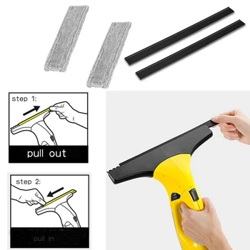 

4pcs Peeling Lips And Microfibre Mop Cover Set For Karcher WV2 WV5 2.633-130.0 Replacement Attachment Home Appliance