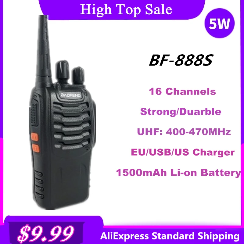 Buena Compra Baofeng-walkie-talkie BF-888S, Radio de dos vías barata, UHF, 400-470MHz, baofeng 888s, bf888s, práctico, portátil, bf 888s, Baofeng 888 aKwjM58yQZj