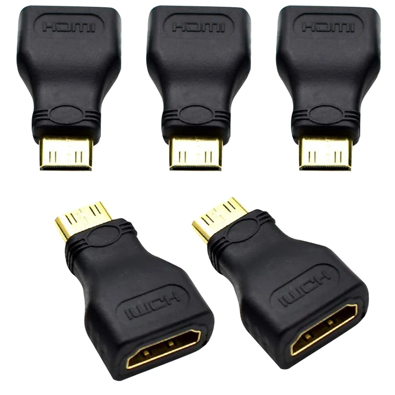 5 шт. мини HDMI адаптер позолоченный 1080P HDM разъём папа Женский удлинитель с