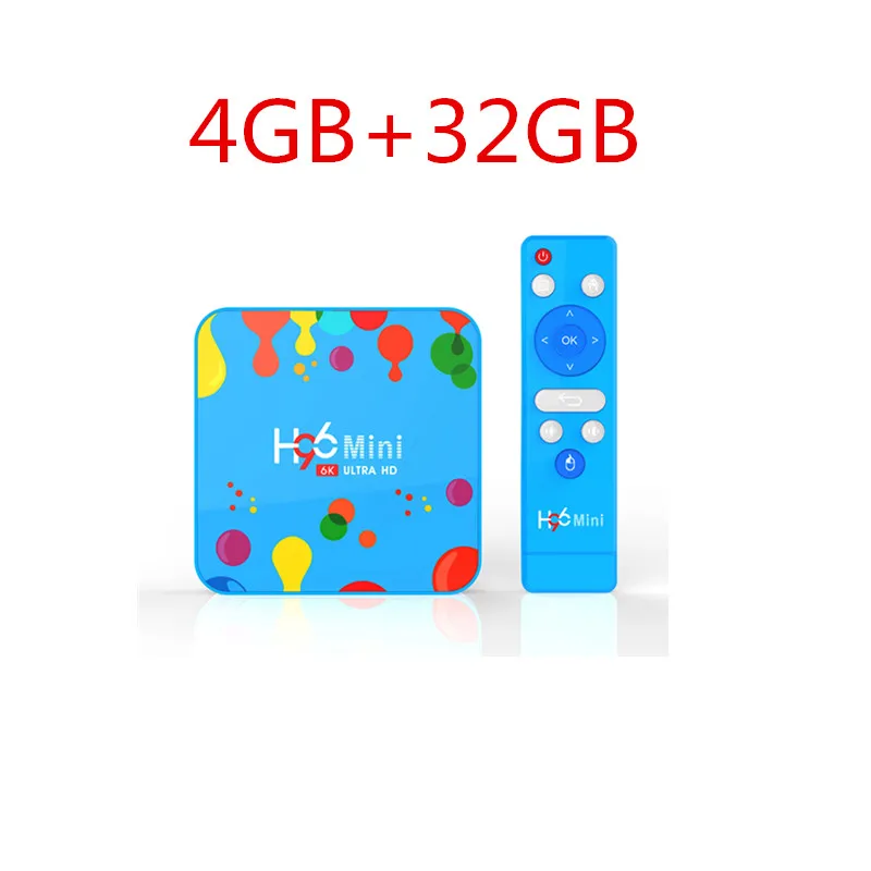4G32G 4 ГБ 128 ГБ H96 Мини Android 9,0 tv Box Allwinner H6 четырехъядерный 6K H.265 Wifi netflix Youtube телеприставка H96mini 4GB32GB - Цвет: 4G32G
