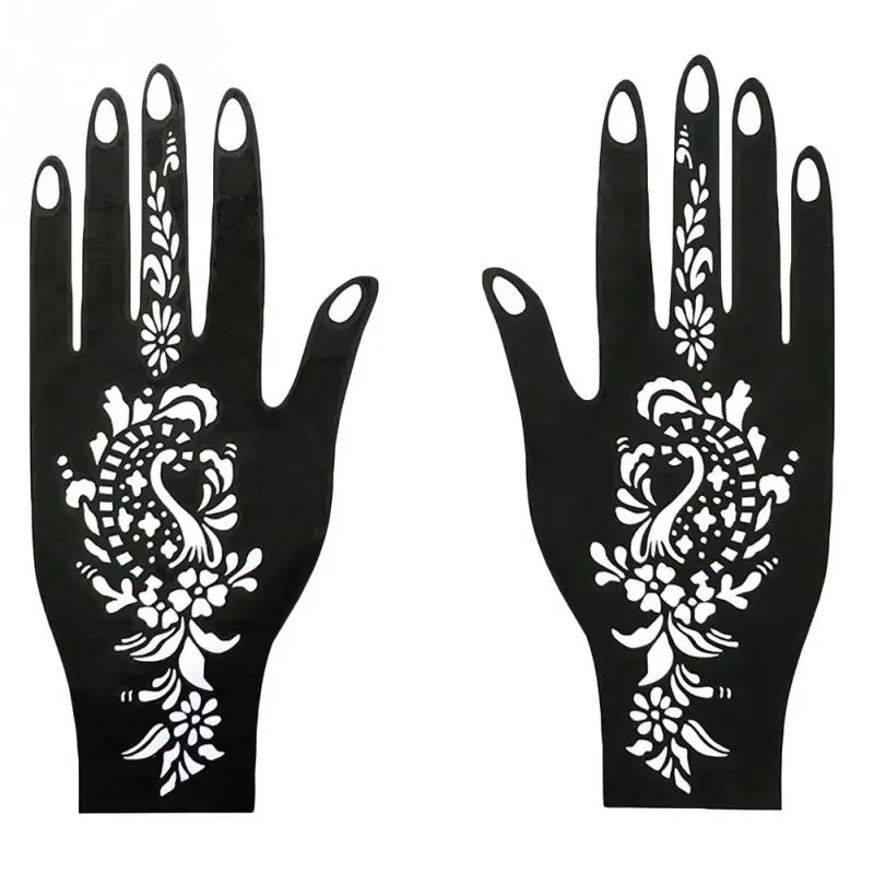 

New arrival! Tattoo Templates Hands Feet India Henna Temporary Tattoo Stencils Kit for Hand Arm Leg Feet Body Art Decal Body Pai