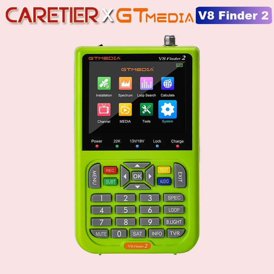 1PC Satellite Finder TV GTMEDIA V8 FINDER2 1080P HD DVB-S2X/S2/S,MPEG-2,MPEG-4,H.264(8 Bit)Hardware Youtube for USB wifi 2.4G best tv antenna