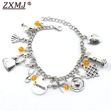 ZXMJ Outlander браслет Sassenach собака Даг Стрекоза ручной работы браслеты Шарм ТВ серии Outlander Wristhand цепи ювелирные изделия подарок