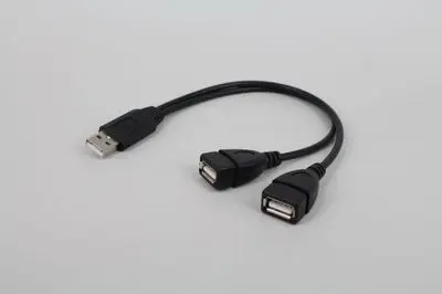 Новый USB 2 0 штекер двойной гнездовой разъем сплиттер концентратор шнур питания