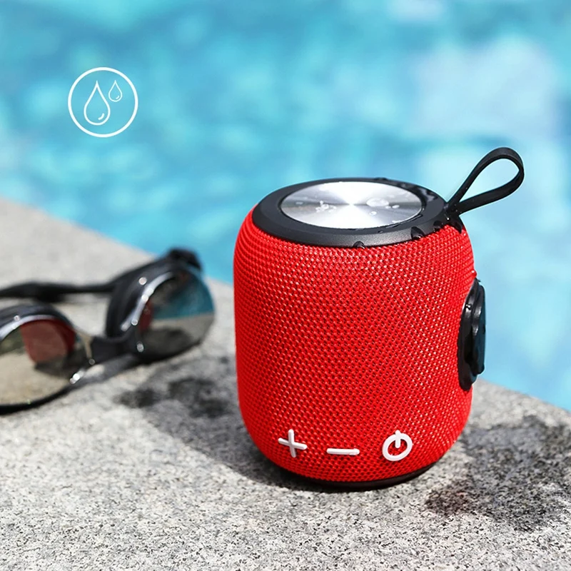 Портативный Bluetooth 5,0 динамик хороший бас, IPX6 Водонепроницаемый, беспроводной стерео сопряжение, голосовой помощник, встроенный микрофон, для Ou