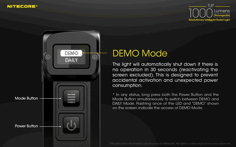 Tup com Cabo de Carga Nitecore Inoxidável Metálico Chaveiro Luz Edc Lanterna Botão Chave Lâmpada Usb 1000 Lms Aço 7 High Quality Luzes e Iluminação
