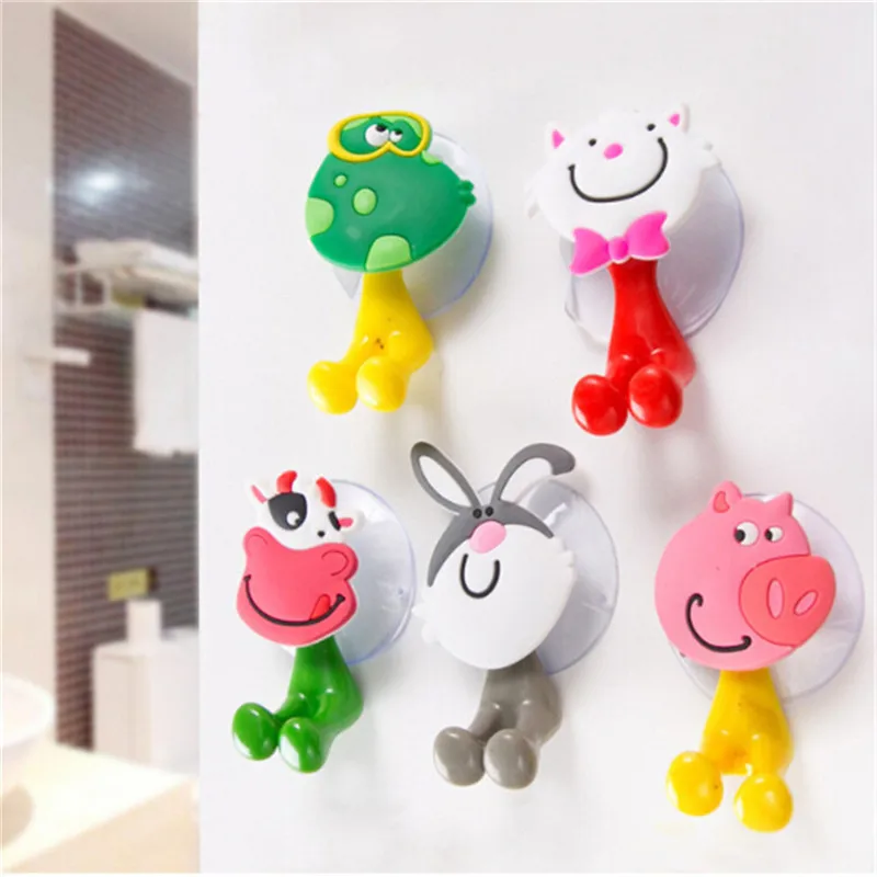 Soporte para cepillo de dientes con ventosa para cuidado del bebé, soporte colgante para cepillo de dientes de bebé con forma de Animal de dibujos animados