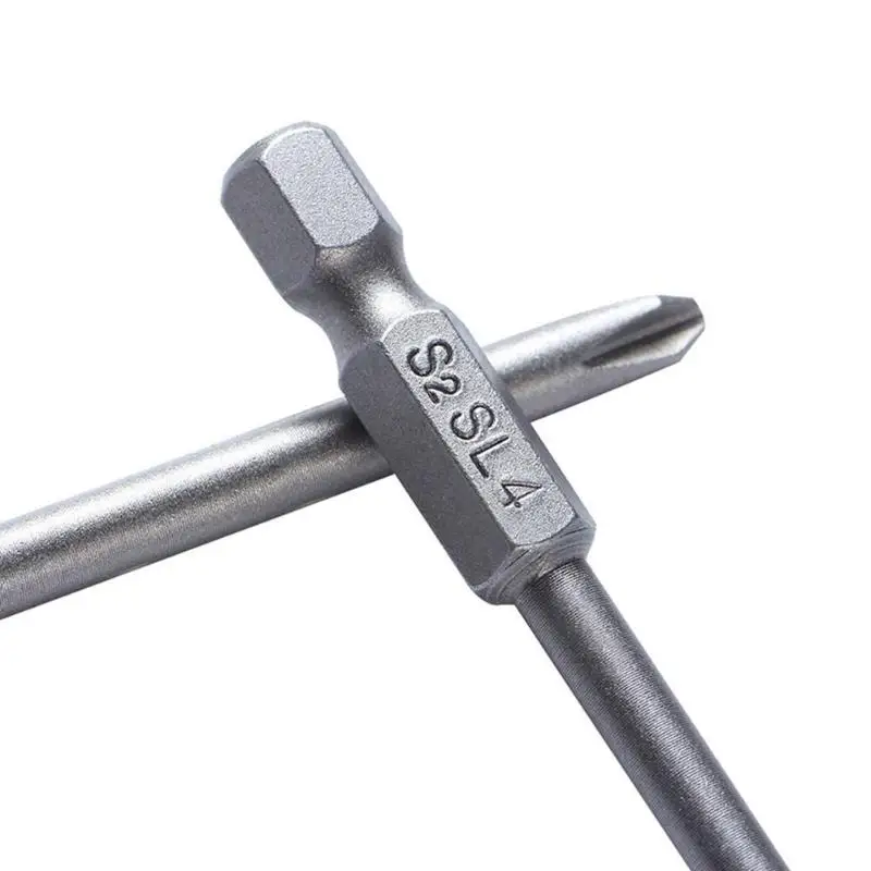 10 шт./компл. 100 мм сплав сталь S2 отвертка с прорезями Philips Bits прямые крестообразные