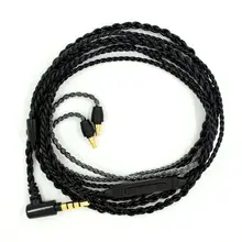 Cable Silver Plated Cord for IE40 PRO Headphones with Mic Volume Control X3UB