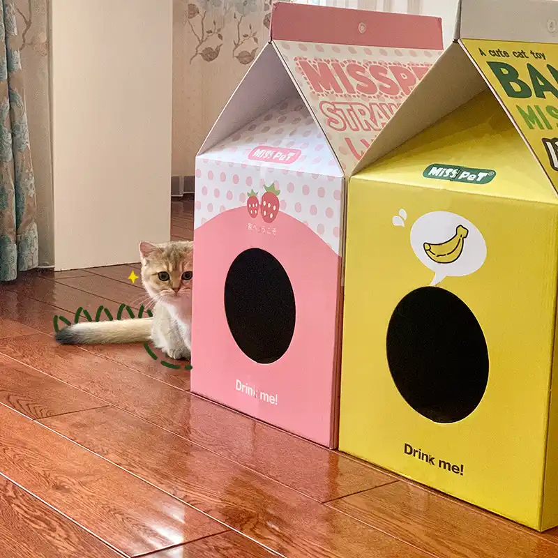 milk carton cat house