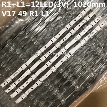 

Novo Kit 4 PCS tira CONDUZIDA Para LG 49UV340C 49UJ6565 49UJ670V V17 49 R1 L1 ART3 2862 2863 6916L-2862A 6916L-2863A