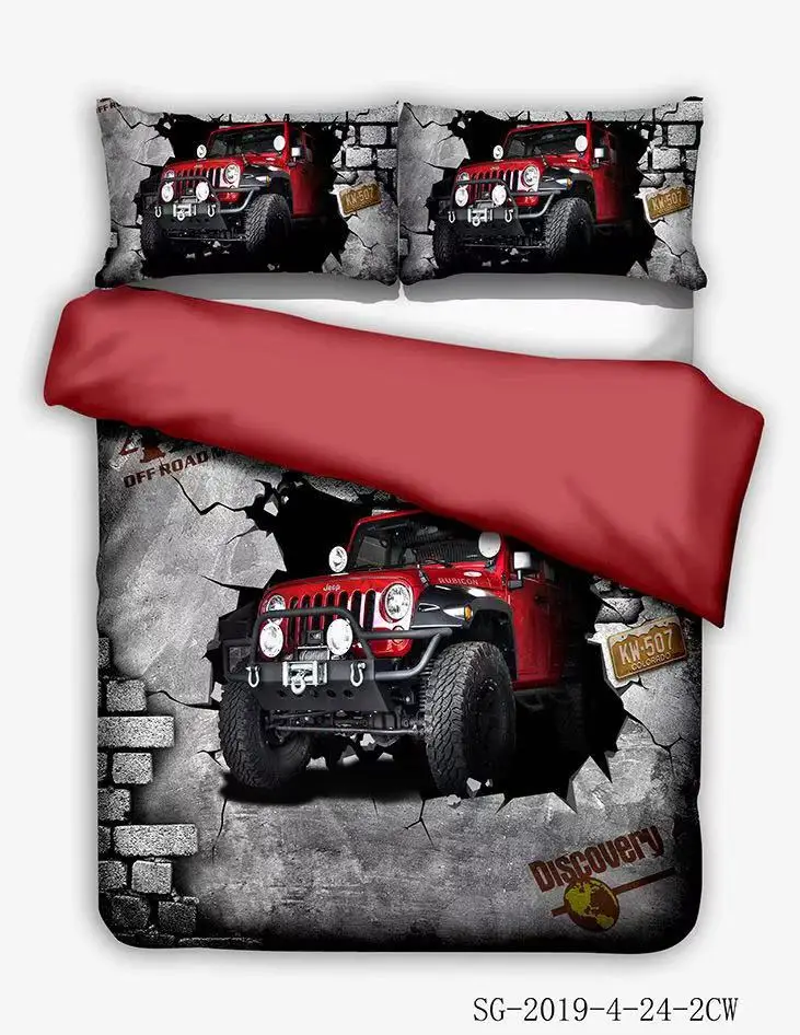 3D Digtal Printed car stamps Duvet Cover High quality bedding sets four seasons Pillowcasee queen size sets