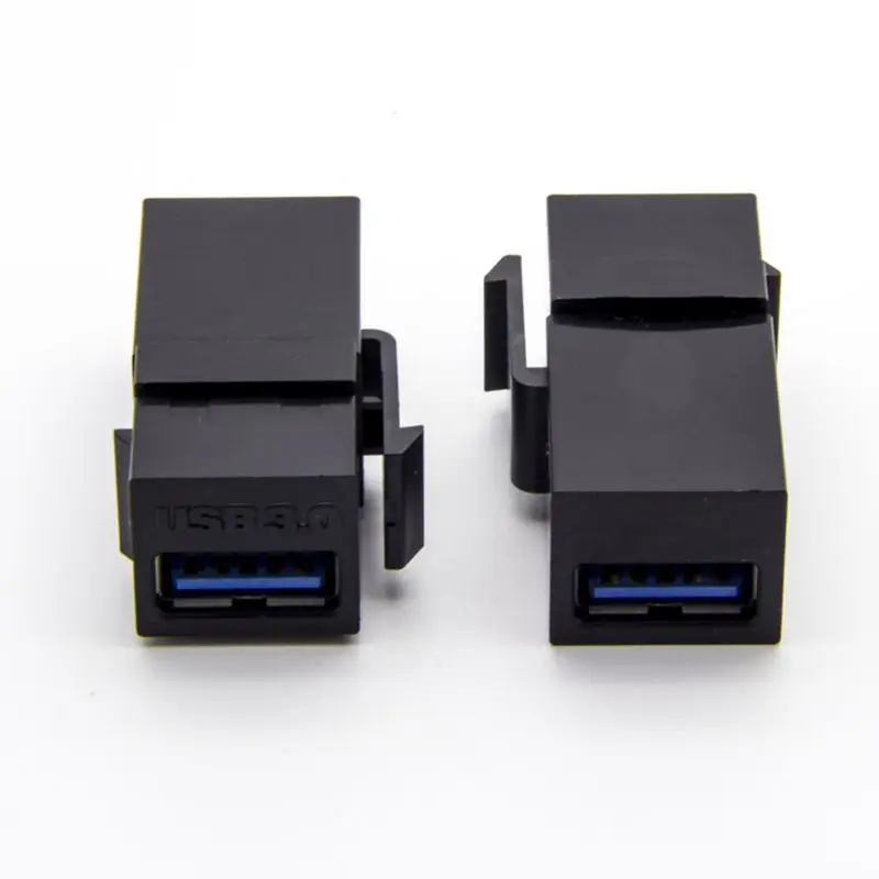 2PCS USB 3.0 A Female to A Female Extension Keystone Jack Coupler Connector Adapter Converter F3MA