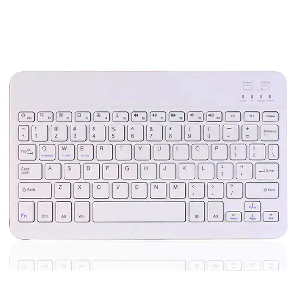 White Keyboard Тонкий чехол для Apple, iPad 7th 10,2 чехол с клавиатурой A2198 A2232 Bluetooth, Беспроводная подставка для iPad 10,2, чехол-карандаш - Цвет: White Keyboard