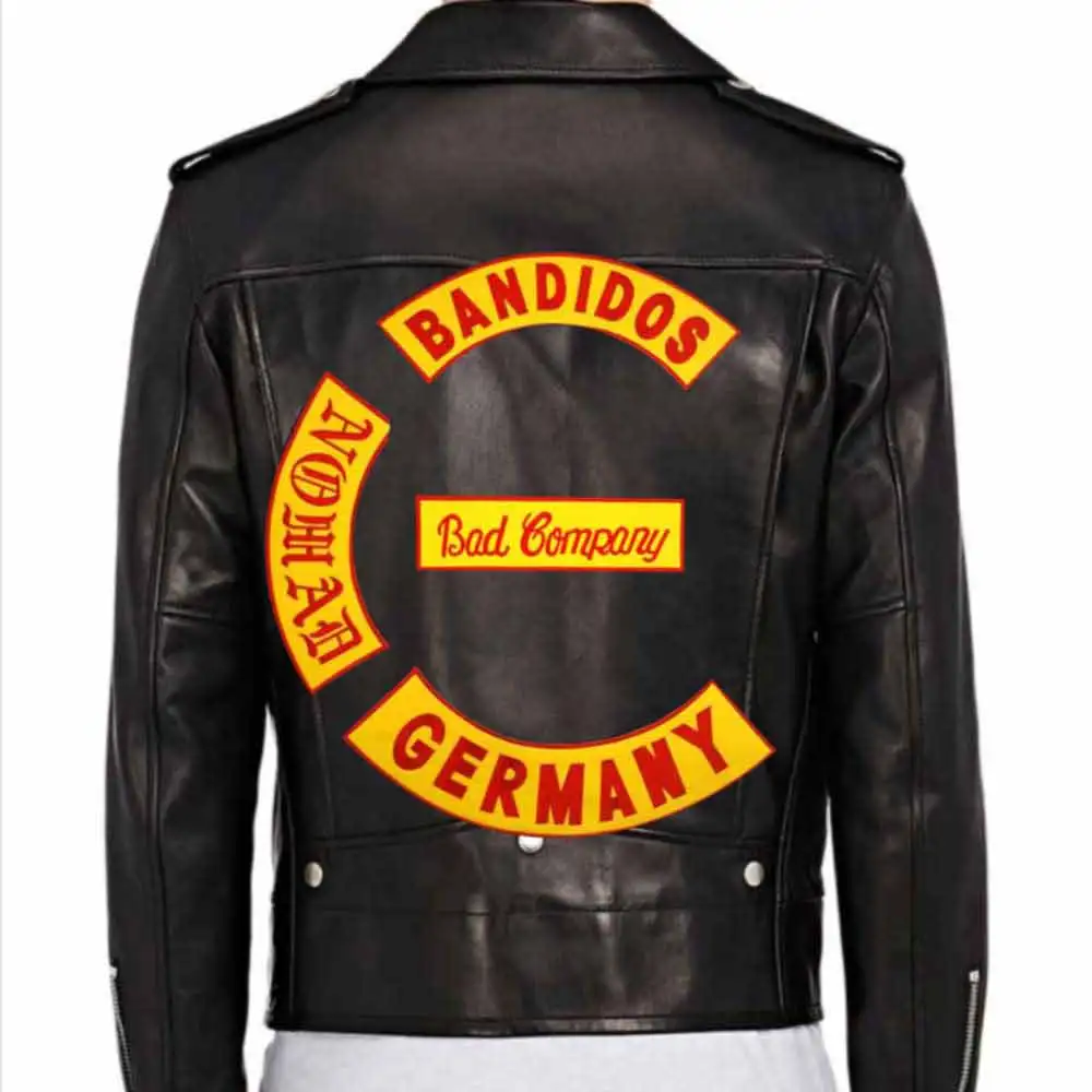 Bandidos MC רקום תיקון ברזל על מעיל עור 
