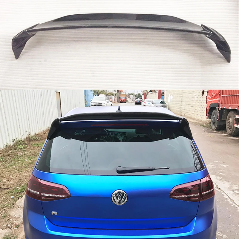 Aspec Стиль углеродного волокна задний багажник крыша спойлер крыло для Volkswagen VW MK7
