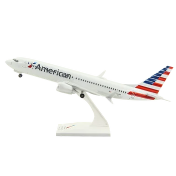 

1:130 Assembled Aircraft Model Boeing 737MAX8 American Airlines with Landing Gear ABS Aircraft Model Decoration Collection Toys