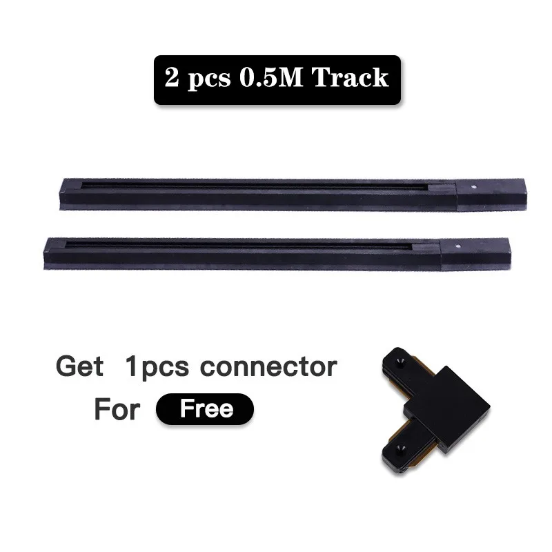 2pcs 0.5m track rail