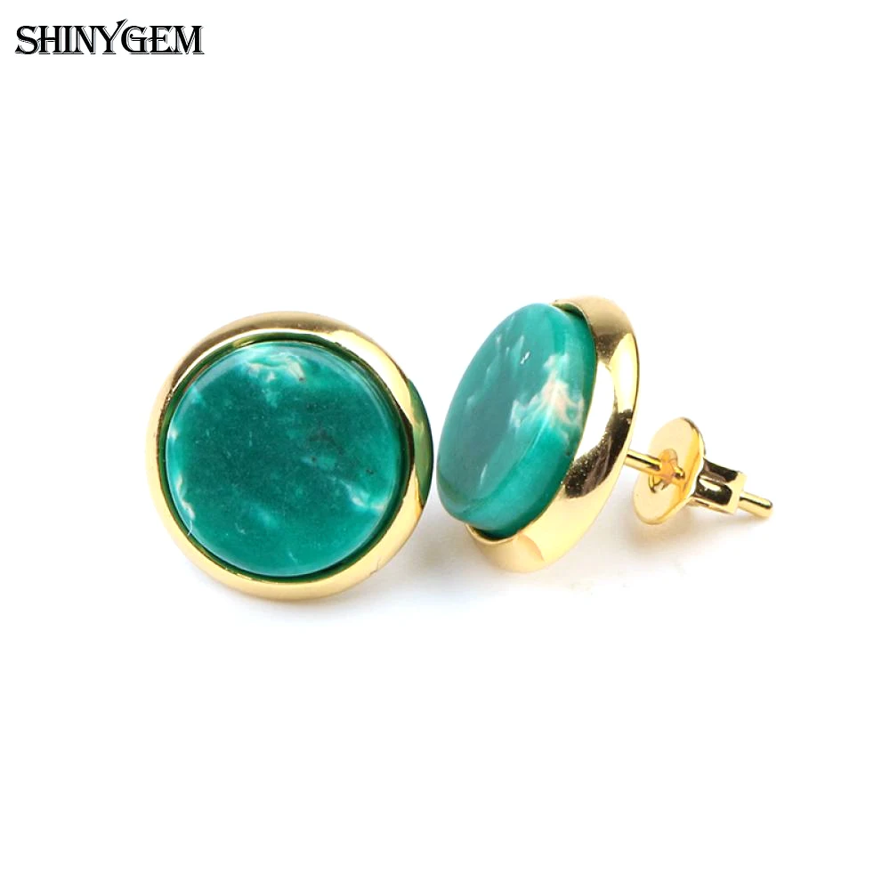 Женские серьги гвоздики с натуральным камнем 10 мм|stone earing|druzy stud earringsstud earrings |