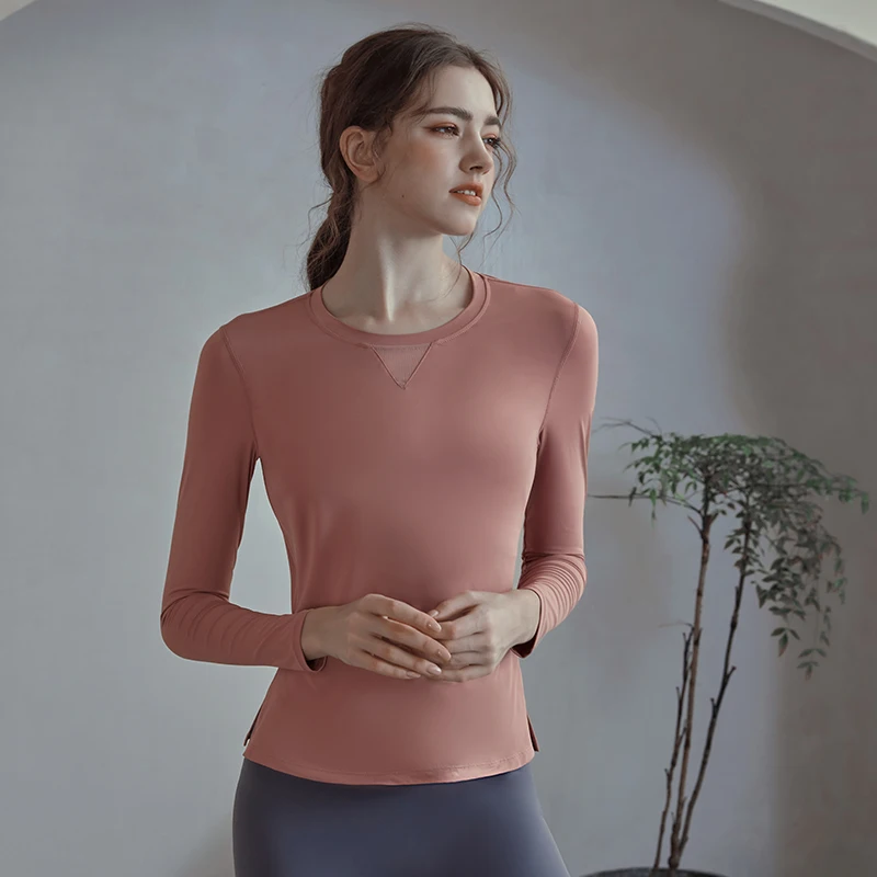 Women's Fitness Winter Shirt Long Sleeve Blouse Sport Tops Female