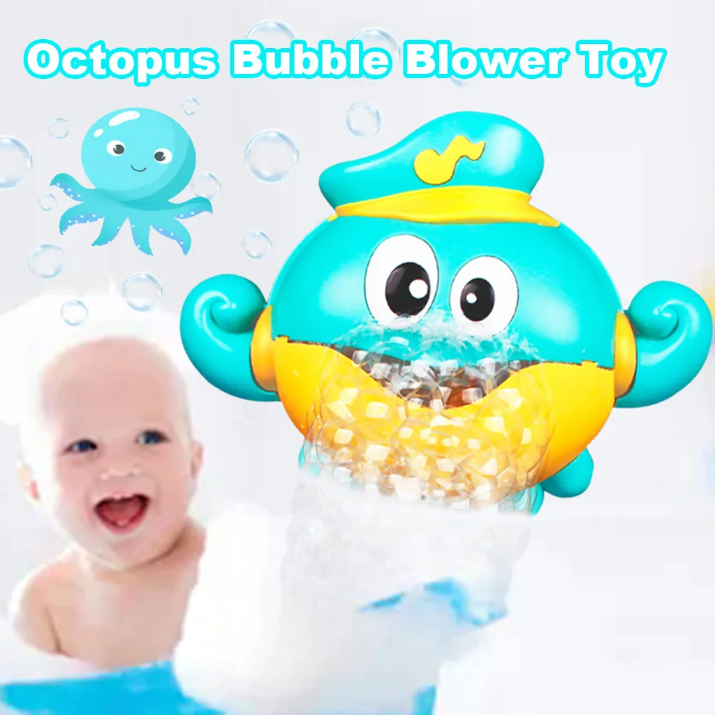 Baby Badespaß Badewannen-Spielzeug Form Musik Bubble Machine Oktopus-Form 