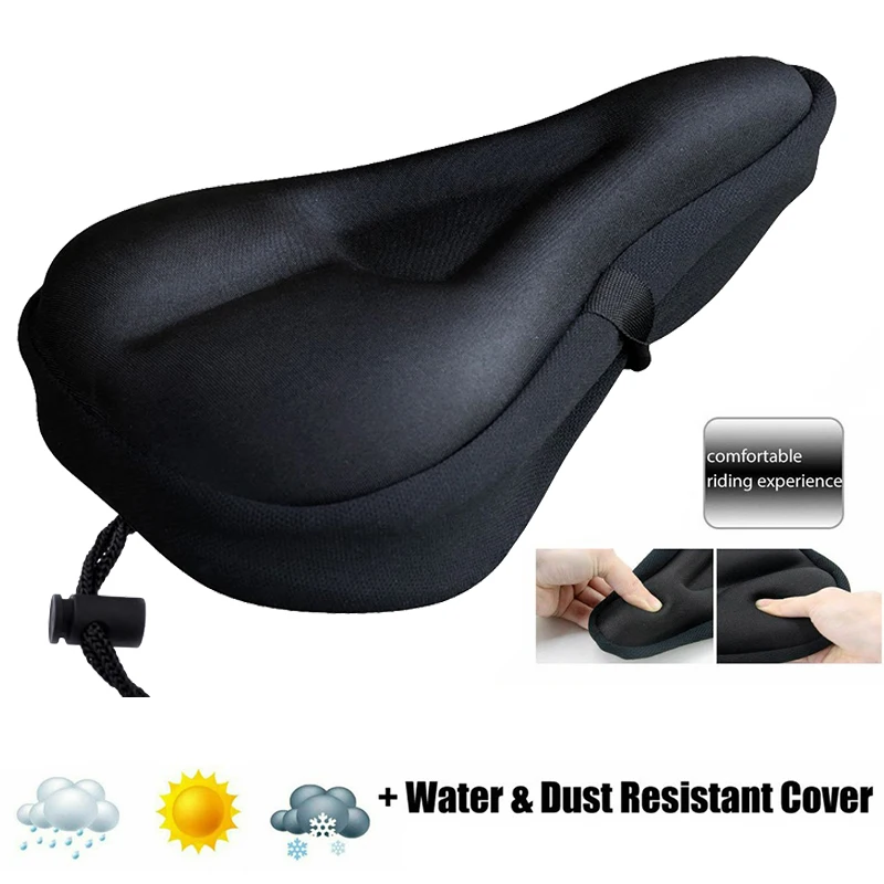 3D Soft Thickened Bicycle Seat Breathable Bicycle Saddle Seat Cover Comfortable Foam Seat
