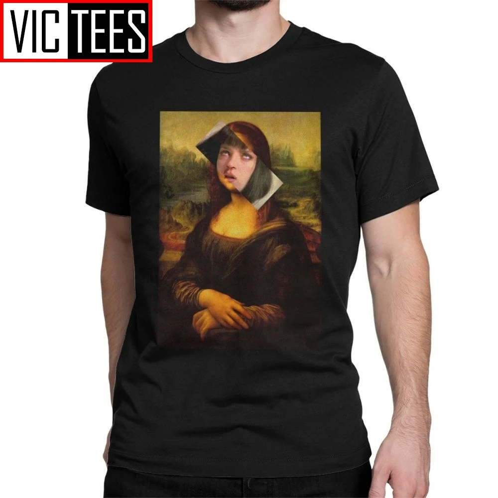 MonaLisa Pulp Ghost мужские футболки Peliculas Art Meme Amazing Tees Harajuku 100 Премиум хлопок Бесплатная