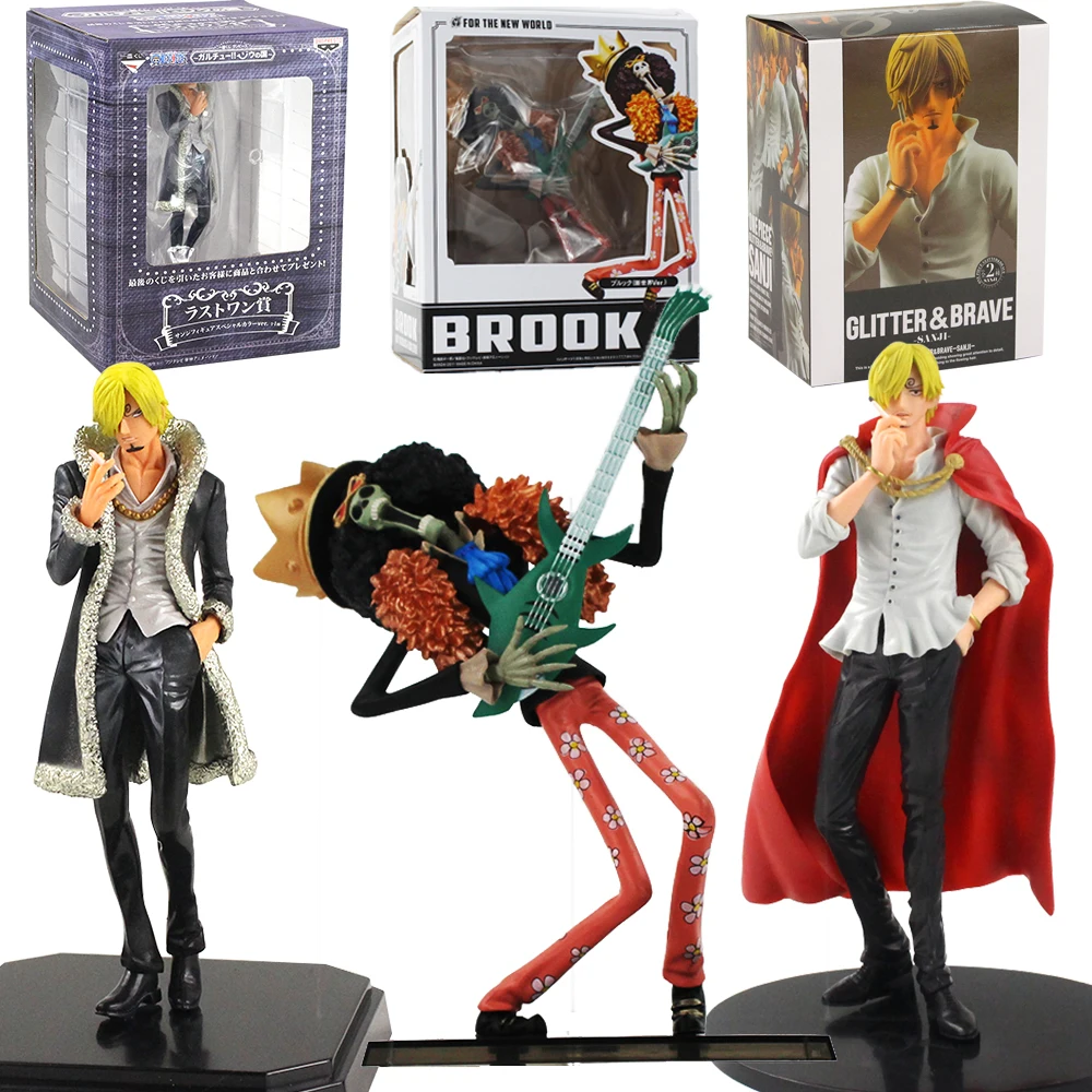 18cm 25cm Glitter Brave Figures New World Brook Playing Guitar Sanji Smoking Anime Collectible Model Toys Action Figures Aliexpress