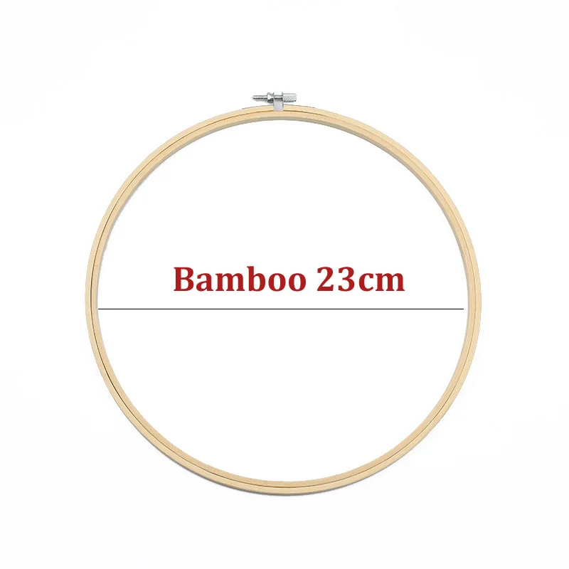 10-40 см мини деревянная рамка для вышивания кольца для набора Кольца Большие швейные инструменты аксессуары madera bordado Вышивка крестом бамбук - Цвет: 23CM
