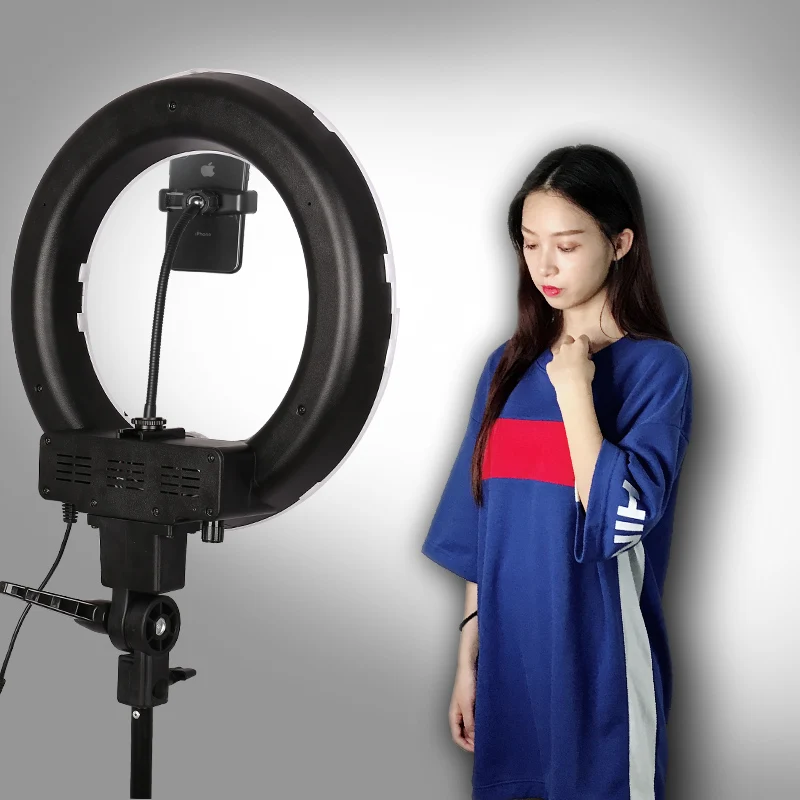 Камера фотостудия телефон видео 14 дюймов 35 Вт 180 шт светодиодный кольцевой свет 5500K фотография кольцо с регулируемой яркостью лампа с треногой 180 см