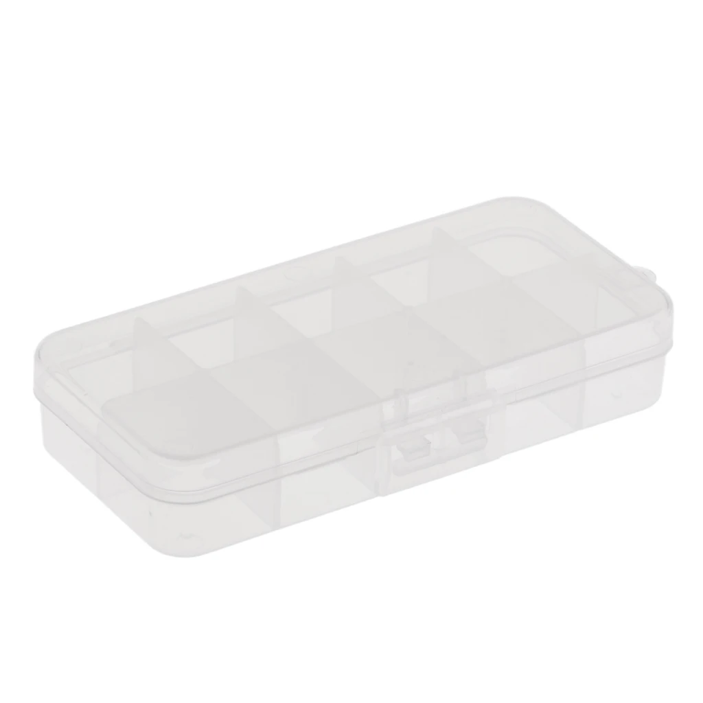Transparent 10 Compartments Fishing Lure Bait Box Fishing Bead Snap Jig Case Transparent 10 Compartments Fishing Lure Bait Box Fishing Bead Snap Jig Case