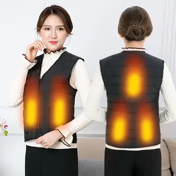 

Heating Vest Washable USB Charging Warm Vest Temperature Control Outdoor Camping Hiking Golf Vest