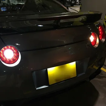 

2pcs/set L/r LED License Plate Light Lamps White For Nissan 350Z 370Z GTR Infiniti G35 G37 White LED Bulbs License Plate Light