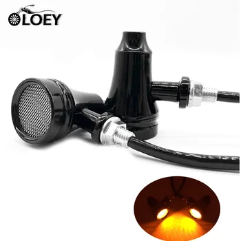 

Motorcycle Vintage TurnSignal Universal Mesh Lens Flashers Indicator Turn Signal Light For Cafe Racer Harley Honda