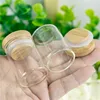 50pcs 15ml 30x40mm Glass Bottle With Bamboo Cap Glass Bottles Liquid Food Grade Tea Liquorice Candy Saffron Jars Vials 5