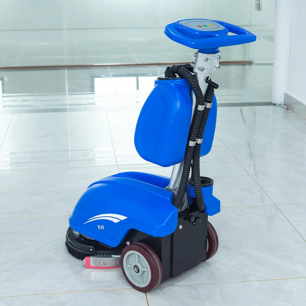 Hand-Push Type Floor Scrubber Small Scrubbing And Waxing Machine Floor  Cleaning Machine Industrial And Commercial Auto Scrubber