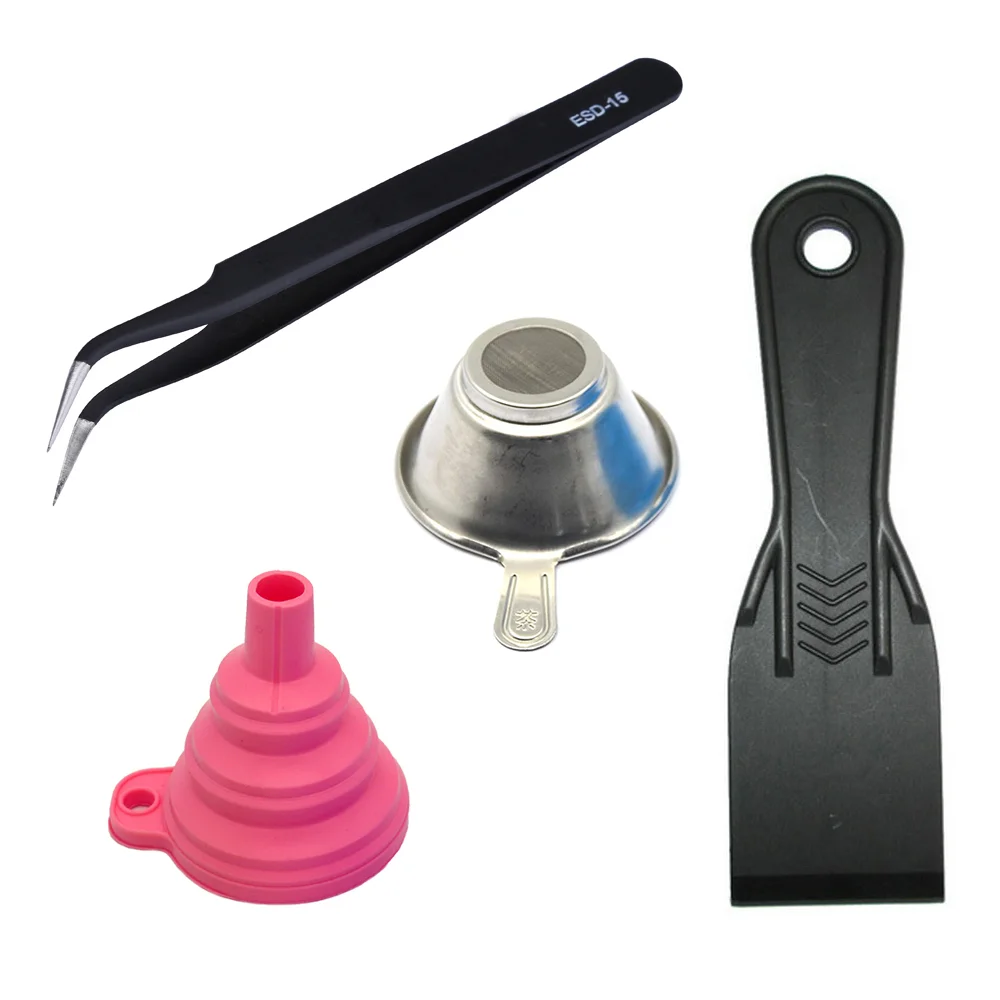 3D Printer parts Silicon Funnel+Metal UV Resin Filter Cup+tweezers+SLA Resin Special Tool Shovel for Photon DLP Parts - 3