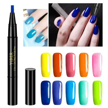 

Nail Gel Nail Polish UV LED Sequined Varnish Soak Off Gel Nail Polish Pen 3 In 1 UV Gel Paint Glitter Nail Polish Professional