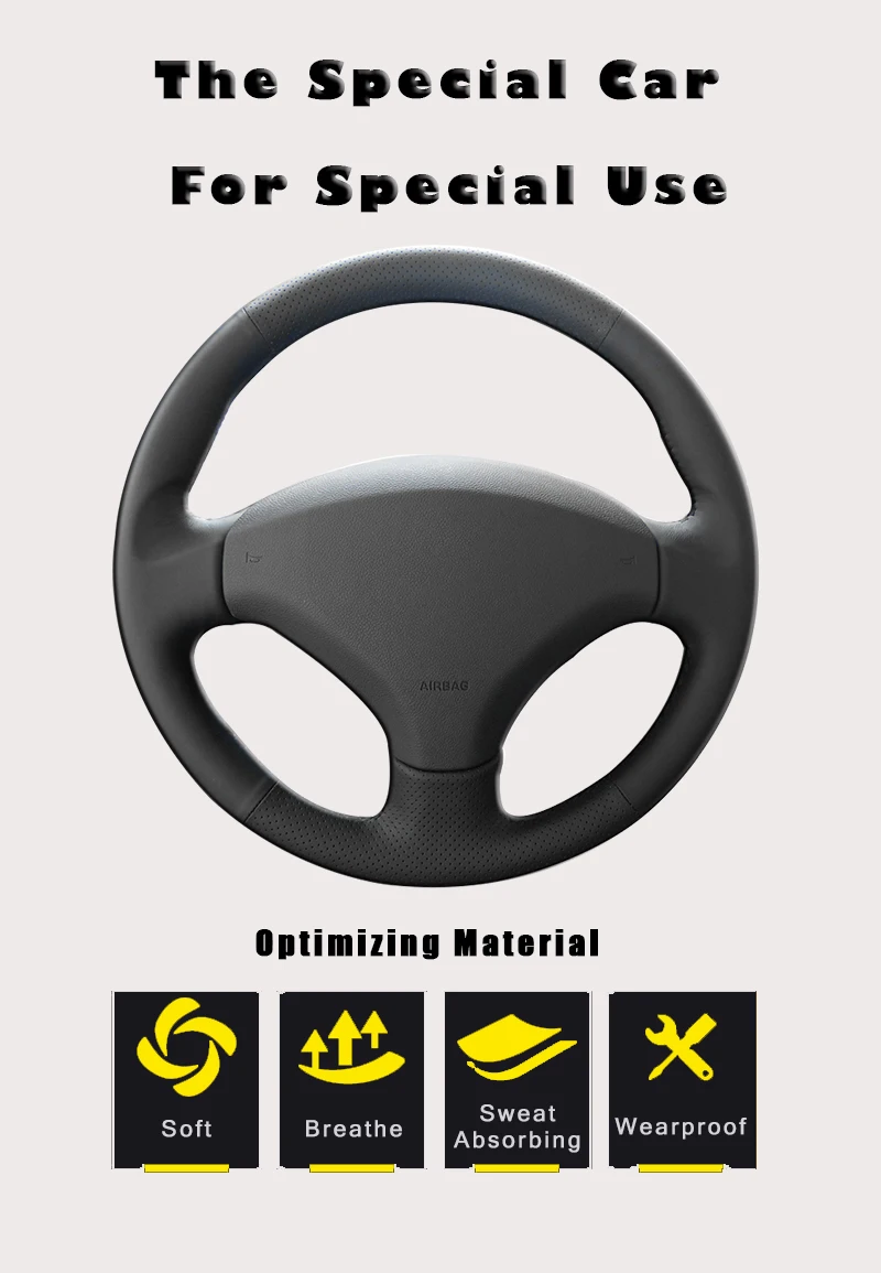 Авто оплетка на руле Крышка для старого peugeot 308 2007-2013 408 2012- Автомобильный оплетка интерьер автомобильные аксессуары-Стайлинг